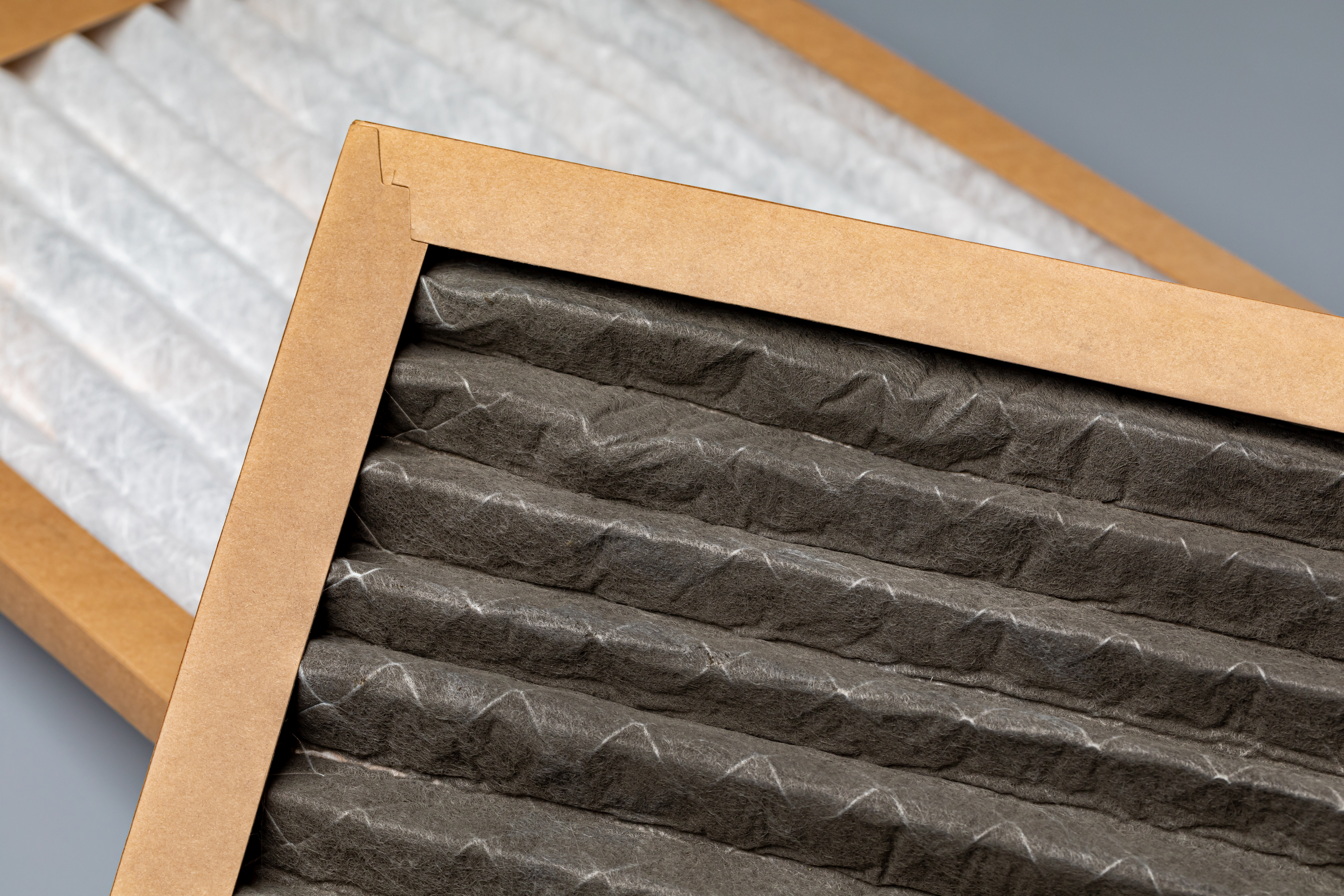 Dirty air filter replacement · Orange County home