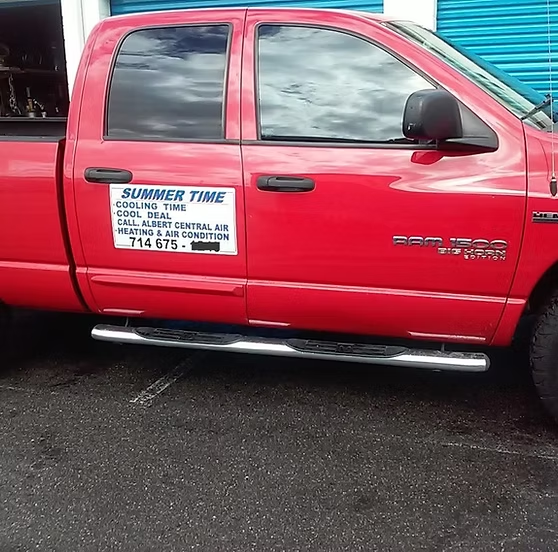 Albert Sr.'s original Albert Central Air work truck — Summer Time, Cooling Time