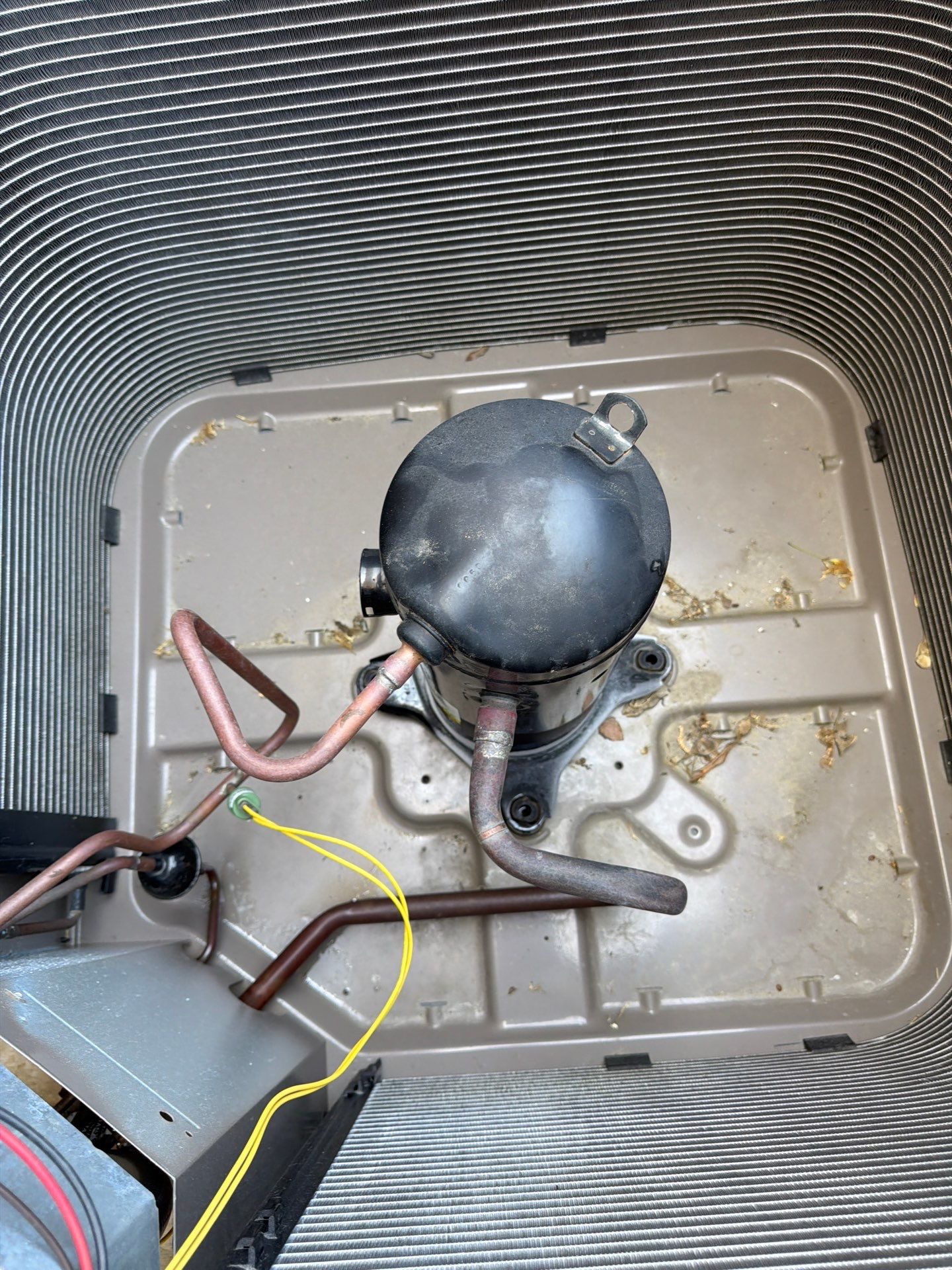 A compressor that failed internally, the kind of major repair where replacement often makes more sense on an older AC