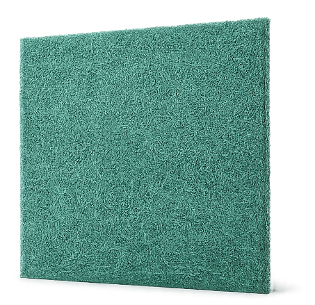 Green washable HVAC filter media: a reusable filter pad you rinse clean and reuse.