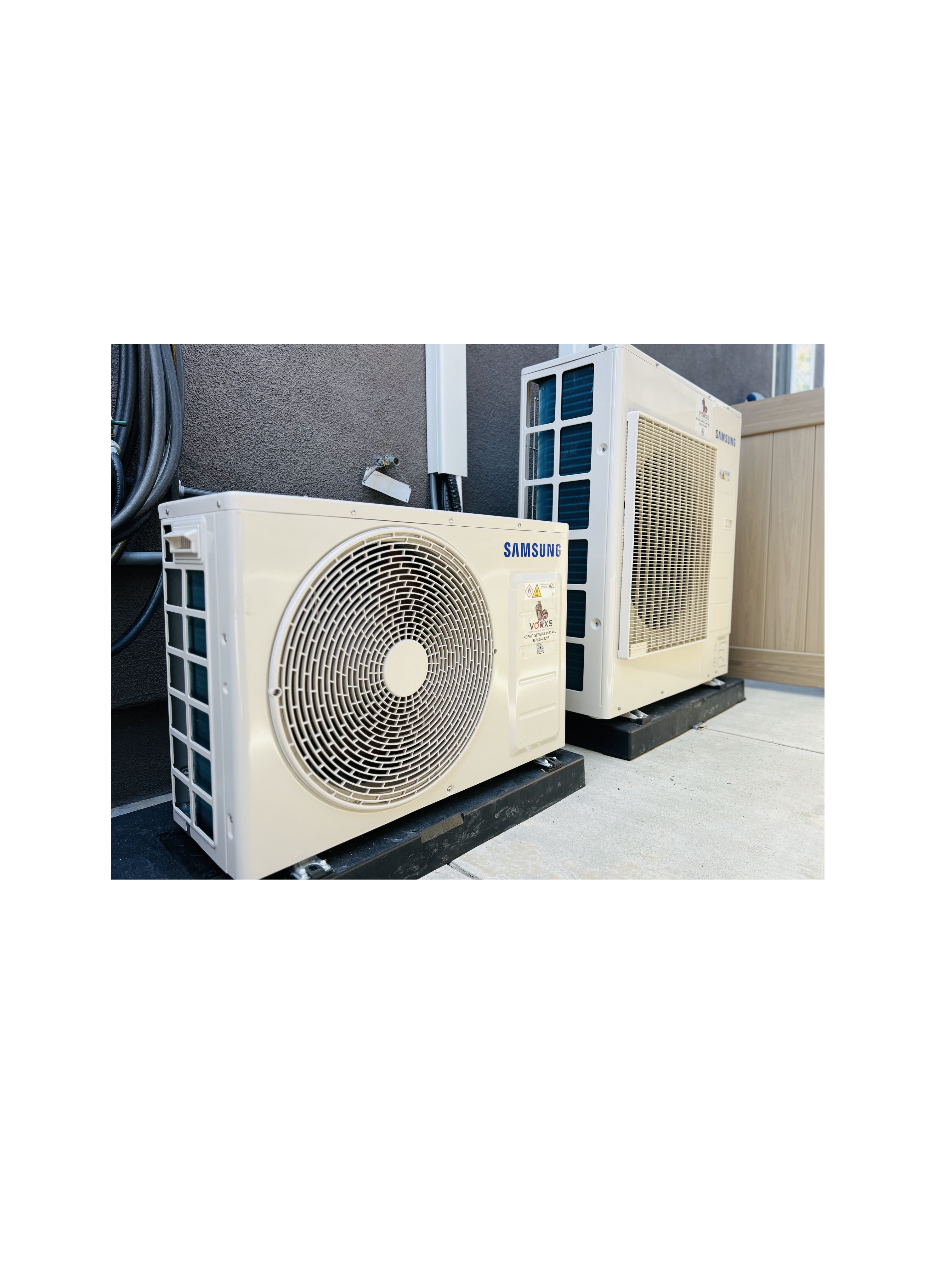 Samsung mini-split installation by VORXS — ductless cooling solution serving a client with health-driven indoor air quality needs